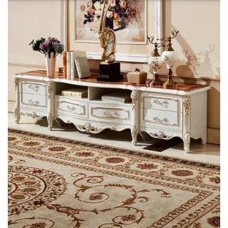 tv Ständer rtv Lowboard Sideboard Tisch Holz Wohnzimmer Braun Möbel Fernseh Neu - Weiß