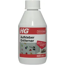 HG Aufkleber Entferner, wirksames Mittel zur Entfernung von Etiketten, Aufklebern und Kleberesten, Teer- und Schmierflecken sowie Öl und Schuhabsatzstreifen - 300 ml