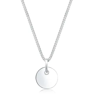 Elli Halskette Plättchen Anhänger Basic Geo Look 925 Sterling Silber
