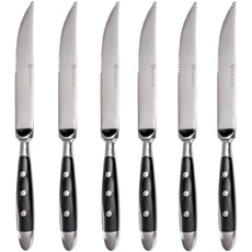Steakmesser 6 Stück, geschmiedet, schwarz, Serie Nürnberg