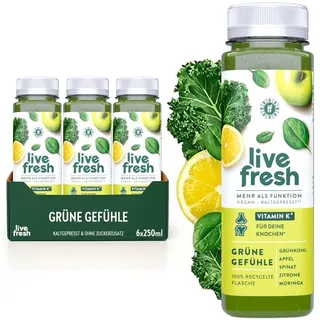 LiveFresh Grüne Gefühle (inkl. 1,50‚Ç ̈ Pfand) Saft 6x250 ml