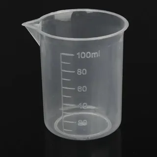 Sharplace Messbecher aus Kunststoff mit Skala, Messbecher Klar, Transparent Messkanne 50ml 100ml 150ml 250ml 500ml, Plastik Mixing Cup, Kunststoff-Epoxidharz-Mischbecher für Waschmittel, Labor, 100ml