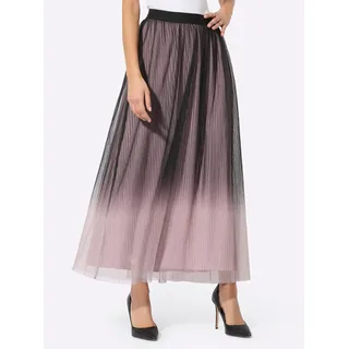 Meshrock CREATION L, Damen, Gr. 22, lila (schwarz, mauve, bedruckt), 100% Polyester, bedruckt, gemustert, mehrfarbig, lang, Röcke Meshrock