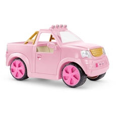 Lori LO37113C1Z Geländewagen Set, Zubehör für 15 cm Puppen – Auto Puppenzubehör mit Accessoires und mehr – Spielzeug für Kinder ab 3 Jahre, Rosa