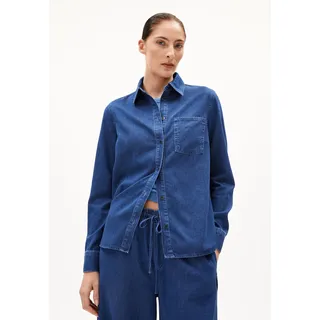 AURELAA BLUSE | Bio-Baumwoll-Mix - blau (XS)