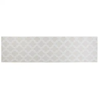 Beliani Teppichläufer Kadayal 300/80 cm , Beige , Kunststoff , Orientalisch , Rechteckig , 80x300 cm , Teppiche und Böden, Teppiche, Teppichläufer, Läufer