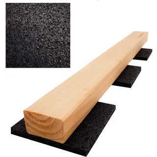 My Plast I 90 x 90 x 8 mm - 100 Stück I Terrassen-Pads – wasserbeständige Gummimatten für Terrassen-Holz, belastbare Bautenschutzmatte