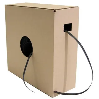 Umreifungsband im Spenderkarton Breite12,7mm S.0,5mm L.1000m PP schwarz TRANSPAK