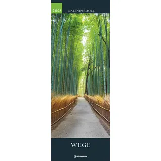 GEO Wege 2024 - Wand-Kalender - Reise-Kalender - Poster-Kalender - 25x69