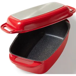 STONELINE Bräter 40 x 22 cm rot