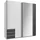 Schwebetürenschrank Emden 180 x 198 x 64 cm Weiß/Grau