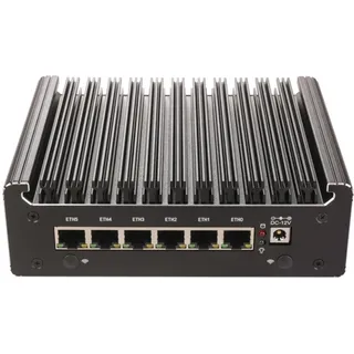 HSIPC Alder Lake N100 Quad Core Firewall Micro Appliance, Mini PC, Router PC with 16G RAM 256G SSD, 6*i226-V RJ45 Port AES-NI Compatible with pfsense opnsense