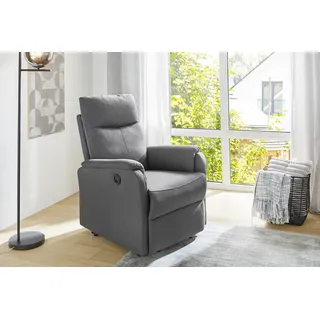 Jockenhöfer TV-Sessel Bristol Federkern 72 x 103 x 90 cm Grau mit elektromotorischen Verstellfunktionen