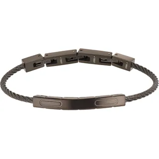 s.Oliver Herren Armband, Edelstahl, SCHWARZ, 20