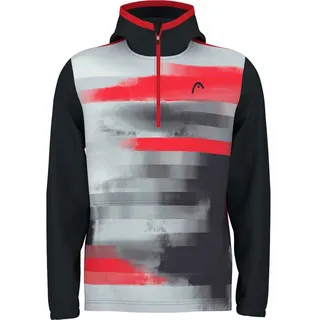 Head Racket Topspin Kapuzenpullover - Black / Print Vis - 128 cm