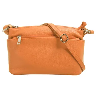Cluty Umhängetasche Leder Orange