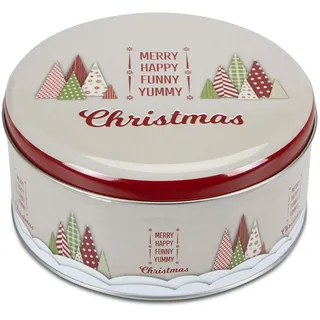 Städter Gebäckdose Yummy Christmas ø 16,5 cm/H 8 cm Bunt Rund