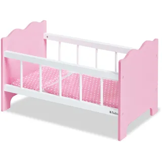 Pinolino Puppenbett Jasmin, weiß, rosa