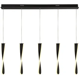 PADDLE LED 5-flammig BAR Pendelleuchte - schwarz - Schwarz