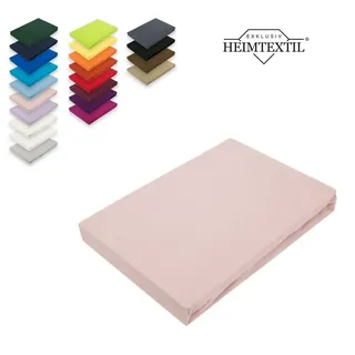 EXKLUSIV HEIMTEXTIL Spannbettlaken Jersey-Baumwolle 120 x 200 cm Rosa