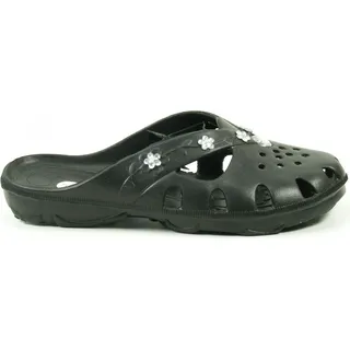 Fashy Schuhe Damen Badelatschen Badepantoletten Clogs Brighton 7621, Schuhgröße:39, Farbe:Schwarz - Schwarz