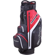 MacGregor Golf MACTEC 15 Serie Water Resistant Golf Club Cart Bag, 10", Schwarz/Rot