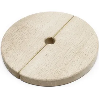 Wiltec Ersatzteil für Obstpresse 12/18 L – Holzdeckel – Ø 230 mm außen – 2-teilig– für Saftpresse, Maischepresse, Weinpresse Zubehör - Braun