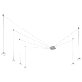Fabas Luce Isabella 6-flg. LED 60 cm rund/silber