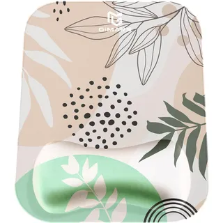 Gimars Mauspad mit Gelkissen, Ergonomisches Mousepad mit Handauflage, Gel Memory Foam Wasserdicht Mauspads mit Handgelenkauflage für Computer Laptop Offfice Heim, Morandi Beige