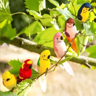 Talking Tables Tropische Vogel-Dekorationen 6 St. 17 cm x 14,5 cm x 4 cm Metall
