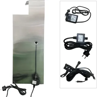 Köhko® Springbrunnen Ribero-XL aus Edelstahl mit LED-Beleuchtung, stilvolles Wasserspiel für Garten & Innenbereich, H 90 × B 30 × T 30 cm, 32006Ed-XL