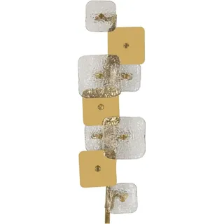 Mauro Ferretti Wandleuchte Glassy E14 24x13x76 cm gold natur - Gold