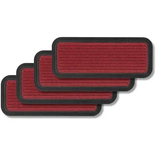 Astra Fussmatte AUßEN Border Star 4ER Set , Rot , Textil , 25x60 cm , Teppiche und Böden, Schmutzfangmatten, Fußmatten