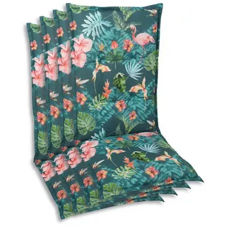 GO-DE Hochlehnerauflage 120 x 50 x 7 cm blau 4-tlg.