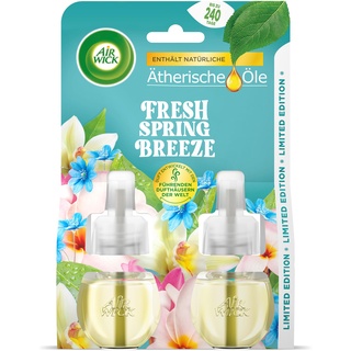 Air Wick Duftölflakon Nachfüller DUO Fresh Spring Breeze – Floraler Raumduft – 2er Duftöl Set – Lufterfrischer für die Wohnung