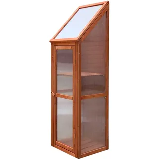 GARDIUN Gewächshaus Holz/Polycarbonat WOODEN 35 X 41 X 132 cm bunt