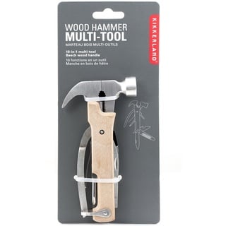 Kikkerland Multifunktionswerkzeug Holz "Hammer Tool", CD502-W