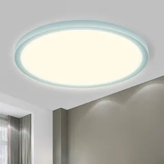 LQWELL LED Deckenleuchte Ultra Dünn Blau 22cm 18W 4000K