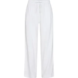 Leinenhose FREEQUENT "FQLAVA-PANT", Damen, Gr. M, N-Gr, brilliant weiß, Web, Obermaterial: 55% Leinen, 45% Viskose, unifarben, lang, Hosen Leinenhose, Sommerhose aus Leinenmix und mit Kordelzug