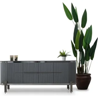 Klassische Sideboard Kommode Holz Schrank Schränke Luxus Möbel Kommoden Neu - Grau
