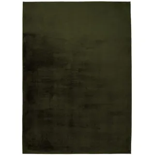 Carpet City Hochflor-Teppich »TOPIA 400« rechteckig 21 mm Höhe Kunstfell-Teppich mit Kaninchenfell-Optik, Haptik, Schlafzimmer, grün