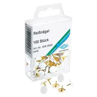 Wedo Wedo, Reißnägel Metall weiß 100 Stück,