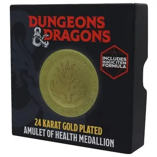 FaNaTtik - Dungeons & Dragons 24k Gold Plated Amulet of Health Medallion