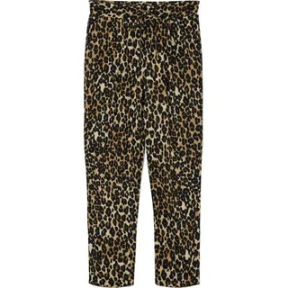 Legere Stoffhose Lockere Casual Ankle Schlupfhose | L - Braun