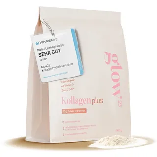 Glow25 Kollagen Pulver Plus Pulver mit Kollagen 450 g