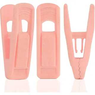 Tinfol Rosa Samt Kleiderbügel Clips 24 Stück Hosen Kleiderbügel Samt Clips Starke Finger Beflockte Clips Perfekt für die Verwendung mit Slim Line Kleiderbügel Samt