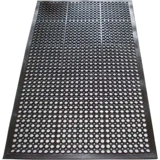 Hamat Fußmatte offene Ringe schwarz Gum.L1500xB900xS10mm