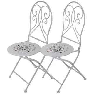 Garden Pleasure Bayo Gartenstuhl 40 x 40 x 93 cm weiß klappbar 2 St.