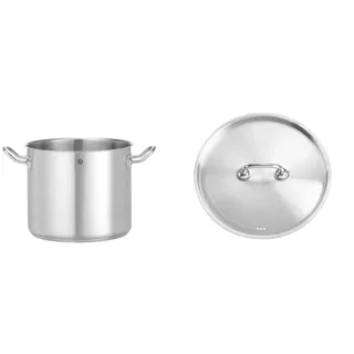 HENDI Kochtopf, Hoch, ohne Deckel, Gemüsetopf, Geeignet für Gasherd, Induktionsherd, Elektroherd, Ceranherd, Geschirrspülmaschinengeeignet, 9L, ø240x(H)200mm, Edelstahl + Deckel