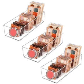 JessLab Schubladen Organizer, 3-Fach Acryl Make-up Organizer Kosmetik Aufbewahrung Schmuck Display für Schreibtisch Kleiderschrank Badezimmer Waschtisch Arbeitsplatte Transparent (3 Pack)